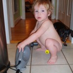 Nude vacuuming!
